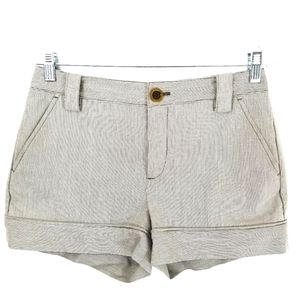 Marc Jacobs brown and cream micro striped shorts